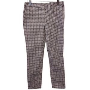 Alfani Women's Ankle Tan Black Design Dots Tummy Control Pants Size 6